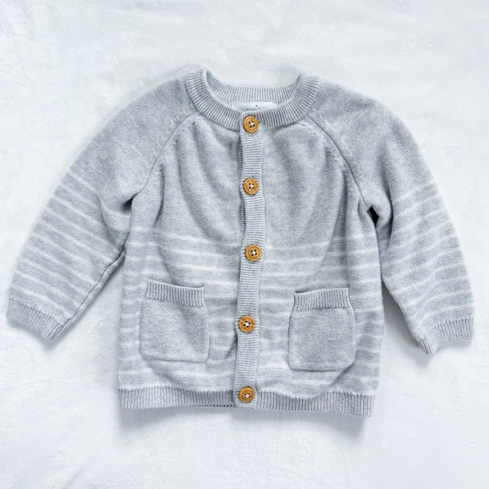 Cloud Island Long Sleeve Cardigan Gray 3-6 months